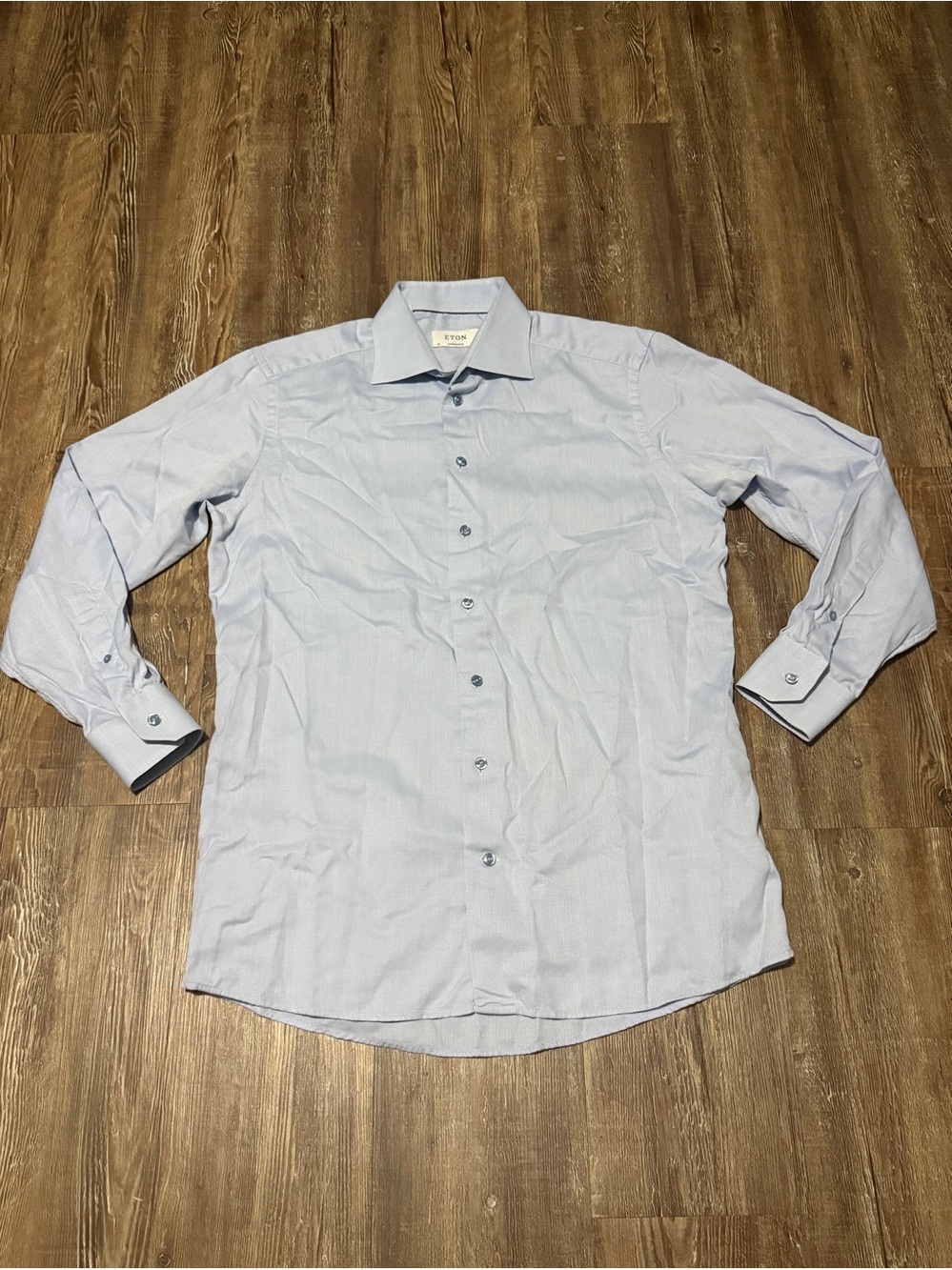 Eton Contemporary Cambridge Shirt Men's 16.5 Houndstooth Plaid Business Casual